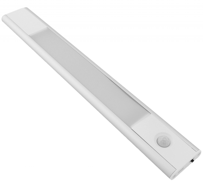 LED Šviestuvas Su Judesio Davikliu, 18 LED, 30 cm, Šalta Balta Spalva