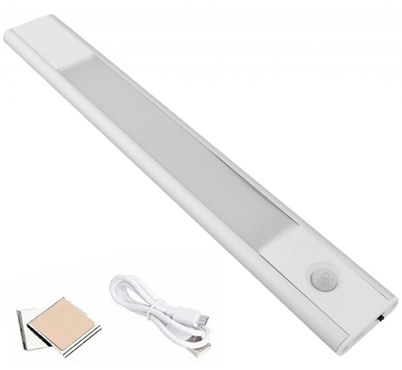 LED Šviestuvas Su Judesio Davikliu, 18 LED, 30 cm, Šalta Balta Spalva