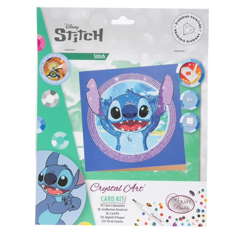 Disney Stitch Piešimo Deimantais Kortelė Stitch,  18 x 18 cm
