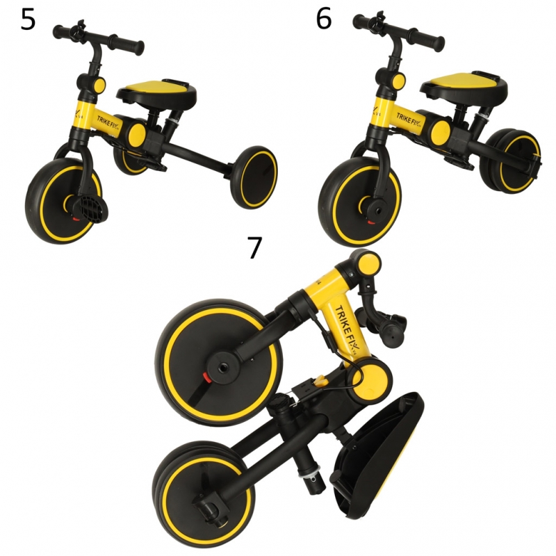 Triratukas Su Stogeliu Trike Fix V4, Geltonas