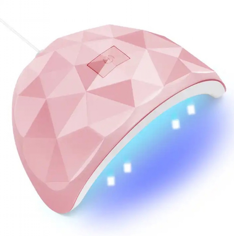 Uv LED Lampa, 18 LED, 54 W, Rožinė