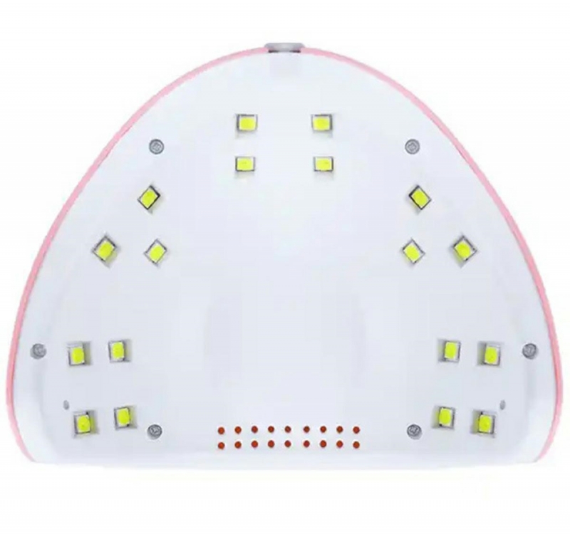 Uv LED Lampa, 18 LED, 54 W, Rožinė