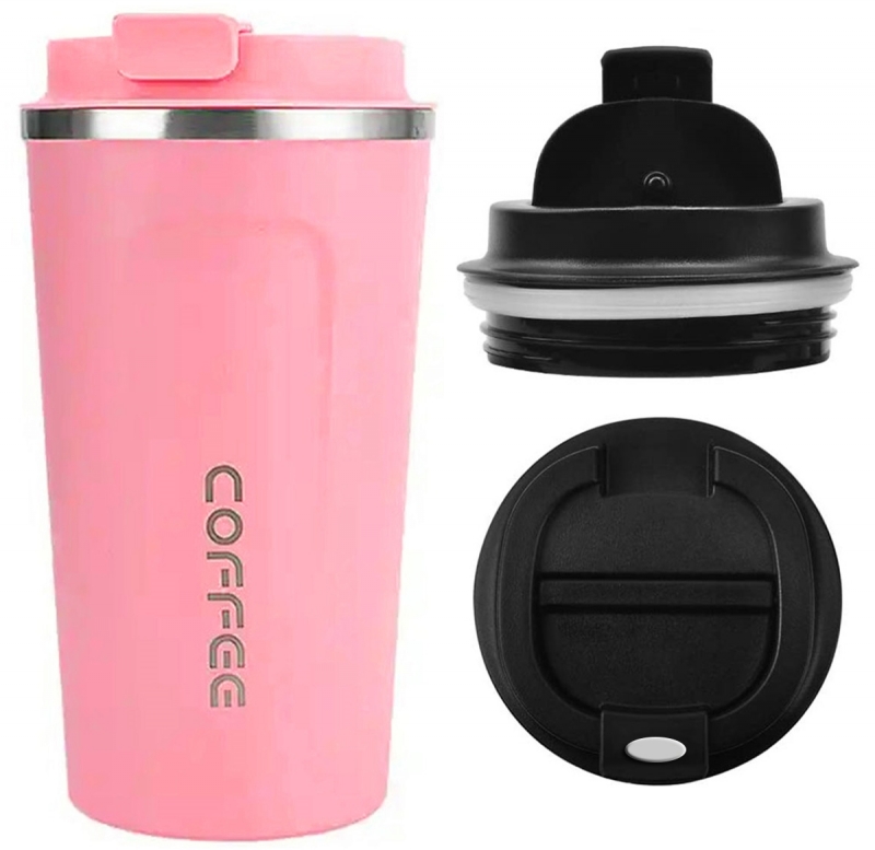 Termo Puodelis Su Termometru, Rožinis