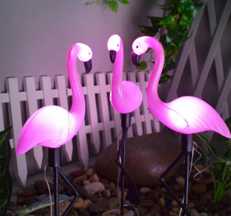 Saulės Šviestuvas Flamingas, 3 Vnt.