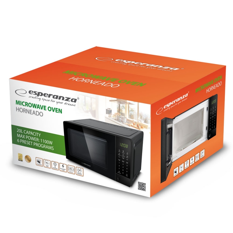 Mikrobangų Krosnelė Esperanza, 1100 W