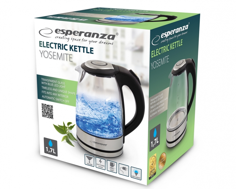 Elektrinis Virdulys Esperanza, 1,7 l, 2200 W