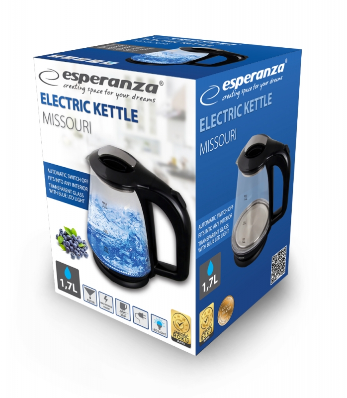 Elektrinis Virdulys Esperanza, 1,7 l, 1500 W