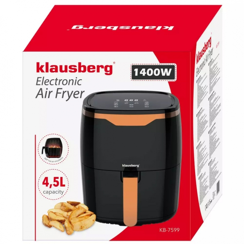 Oro Gruzdintuvė Klausberg, 1400 W, 4,5 l, Juoda