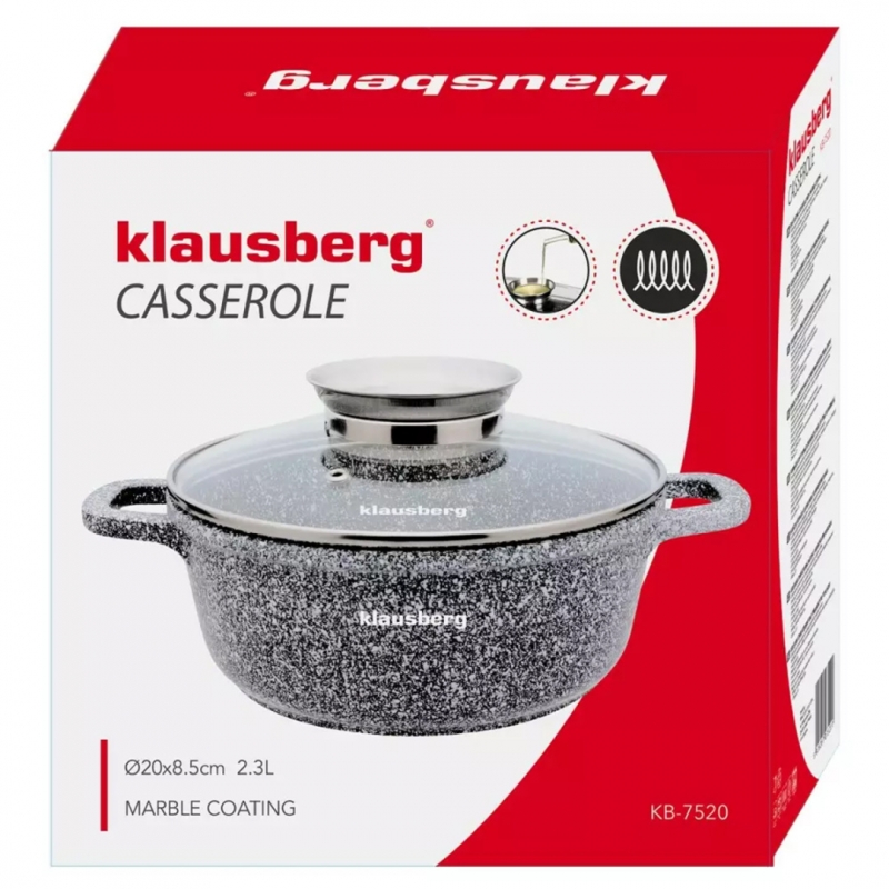 Puodas Su Akmens Masės Danga Klausberg, 20 cm, 2,3 l