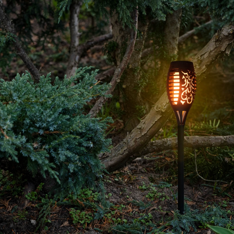 Saulės Įkraunami Sodo Žibintai, 12 LED, 4 Vnt.