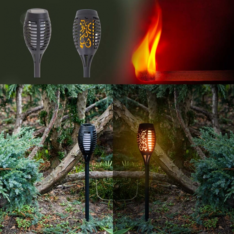 Saulės Įkraunami Sodo Žibintai, 12 LED, 4 Vnt.