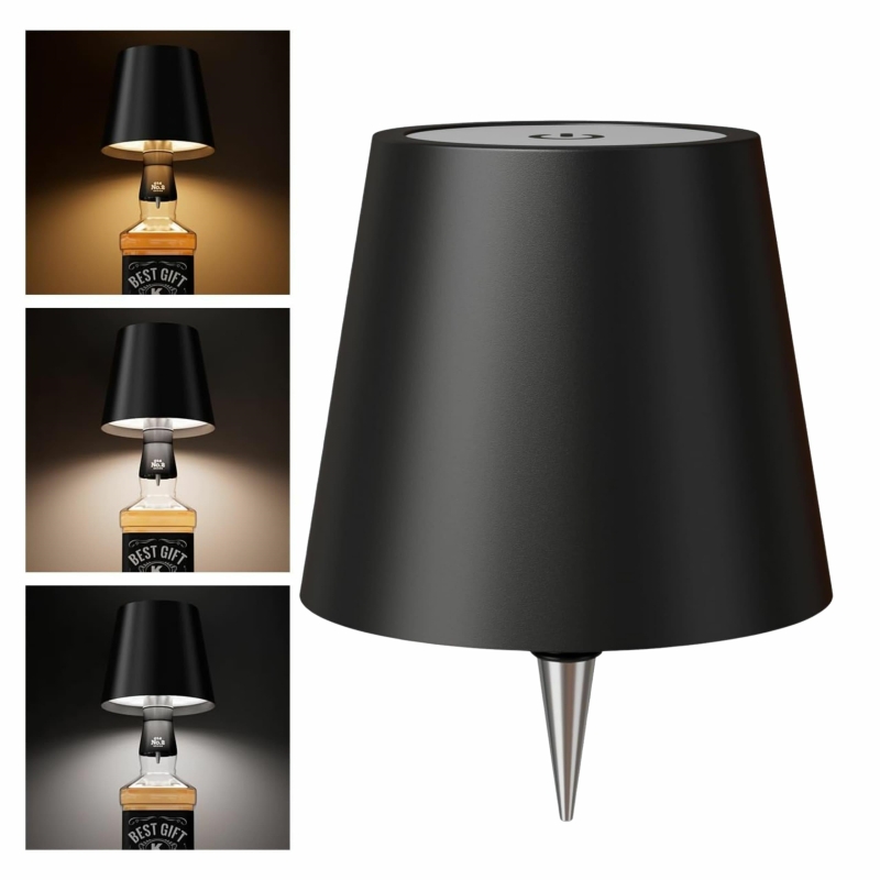 Belaidė Naktinė Lemputė Vyno Buteliui, Juoda