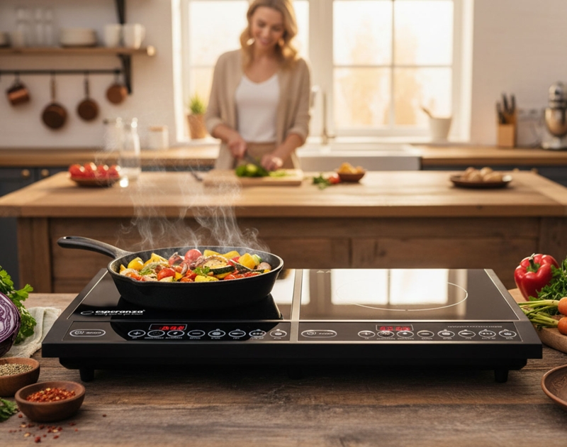 Dviguba Elektrinė Indukcinė Kaitlentė Esperanza, 2000 W