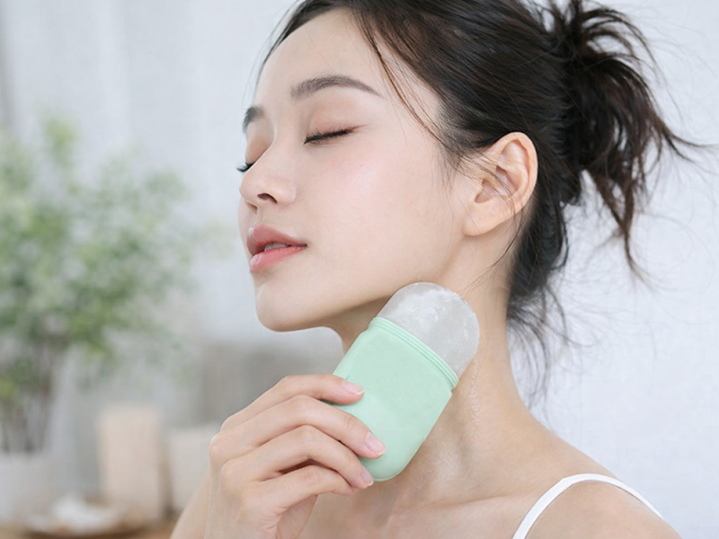 Silikoninis Ledo Ritinelis Veido Masažuoklis