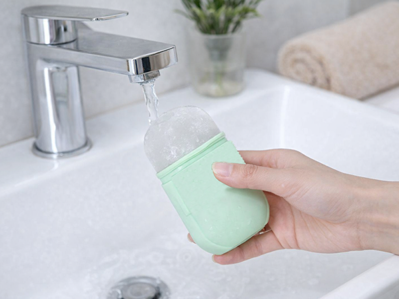 Silikoninis Ledo Ritinelis Veido Masažuoklis