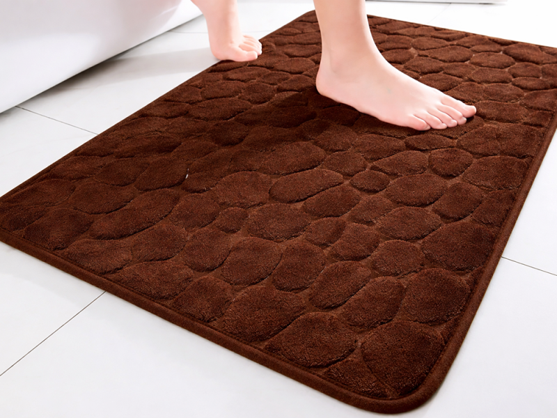 Minkštas Vonios Kilimėlis, 80 x 50 cm, Rudas