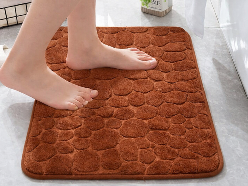 Minkštas Vonios Kilimėlis, 80 x 50 cm, Rudas