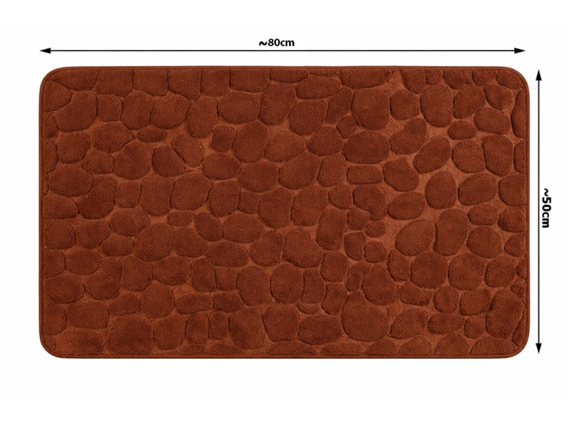 Minkštas Vonios Kilimėlis, 80 x 50 cm, Rudas