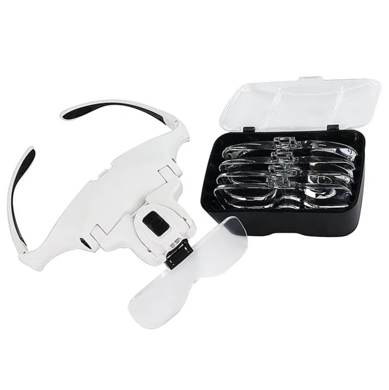 Didinamieji Akiniai Su Apšvietimu Ant Galvos