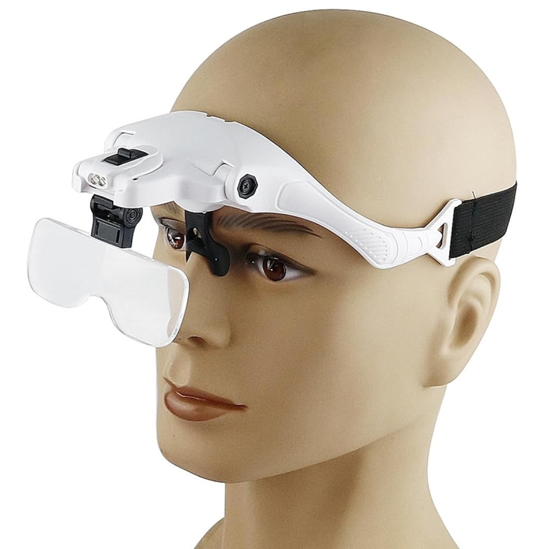 Didinamieji Akiniai Su Apšvietimu Ant Galvos