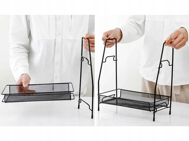 Virtuvės Lentyna Dviejų Aukštų, Juoda