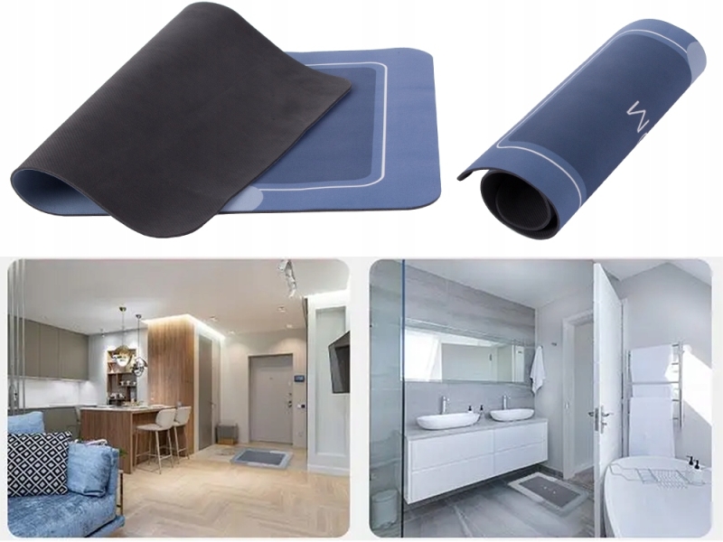 Greitai Džiūstantis Vonios Kilimėlis, 58 x 38 cm, Mėlynas