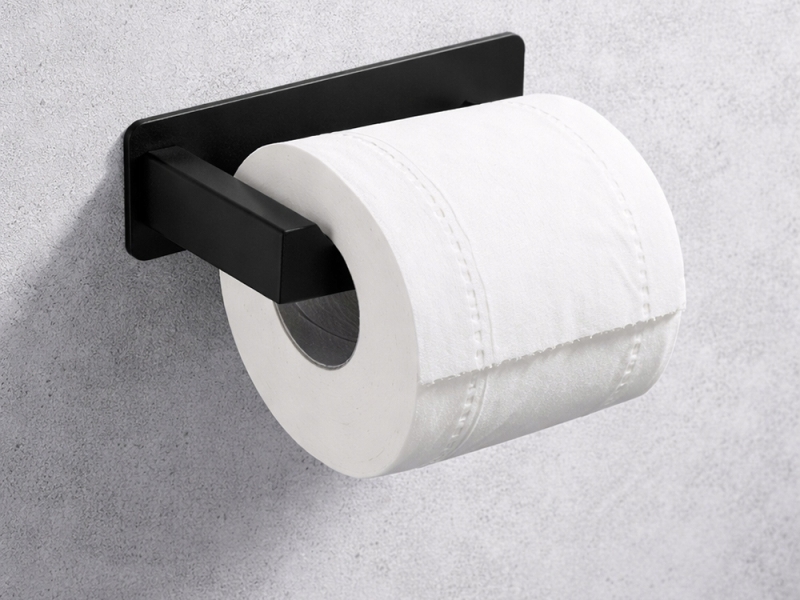 Priklijuojamas Tualetinio Popieriaus Laikiklis, Juodas