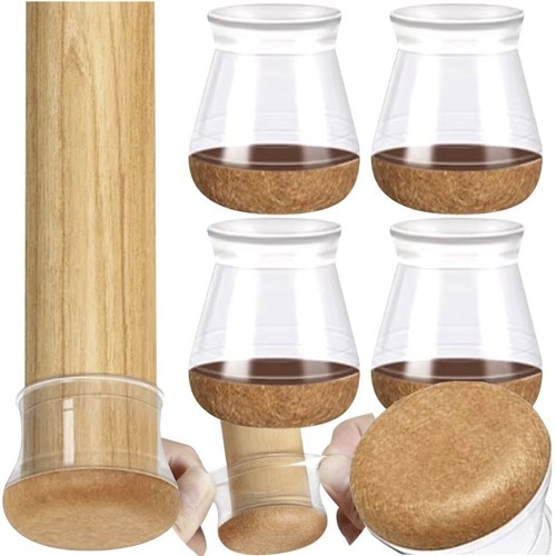 Užmaunamos Kojelės Baldams, Skaidrios, 4 vnt (13 - 23 Mm)