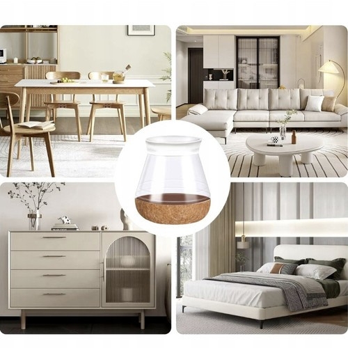 Užmaunamos Kojelės Baldams, Skaidrios, 4 vnt (13 - 23 Mm)