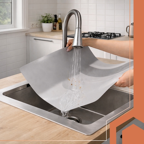 Neslystantis Kilimėlis Ruhhy, Pilkas, 500 x 50 cm