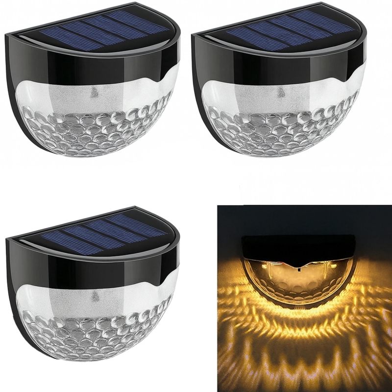 Saulės Energija Įkraunamas Sieninis LED Šviestuvas, 8 vnt