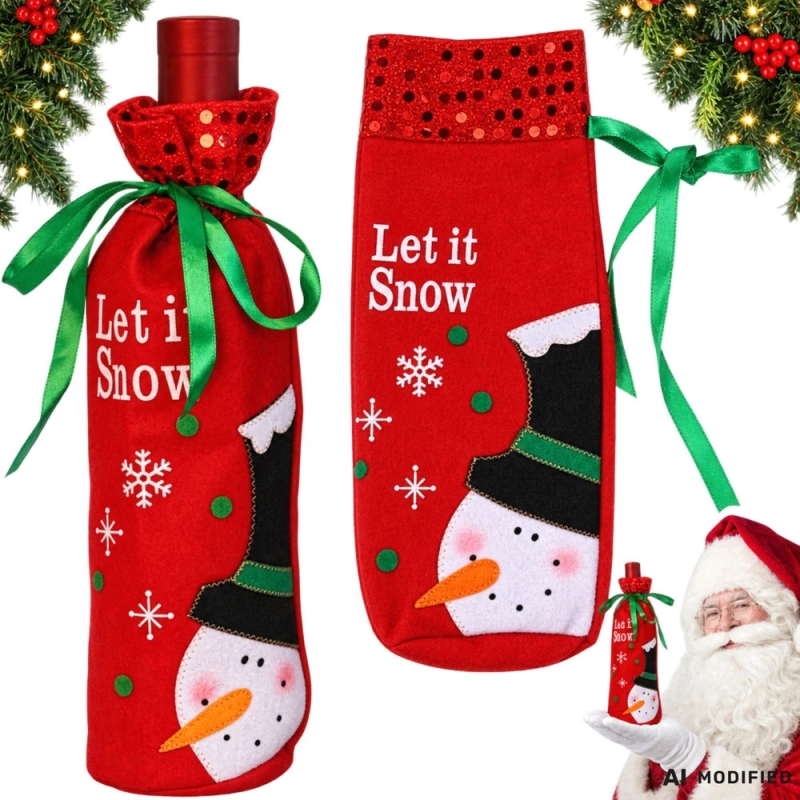 Kalėdinė Butelio Dekoracija Let It Snow