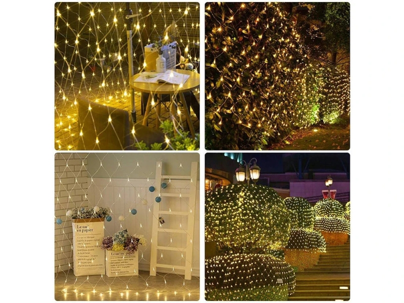 Girlianda, 100 LED, 1 x 2 m, Šilta Balta