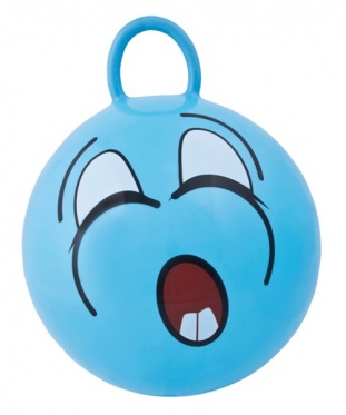 Pripučiamas šokinėjimo kamuolys "Gram Funny Face" mėlynas
