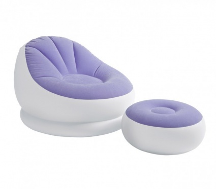 Pripučiama kėdė su pufu violetinė