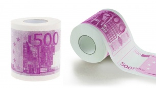 Tualetinis popierius "500 Eurų" Tualetinis popierius "500 Eurų"