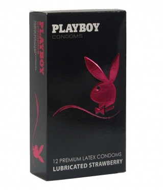Prezervatyvai "Playboy Strawberry" (12 vnt.)