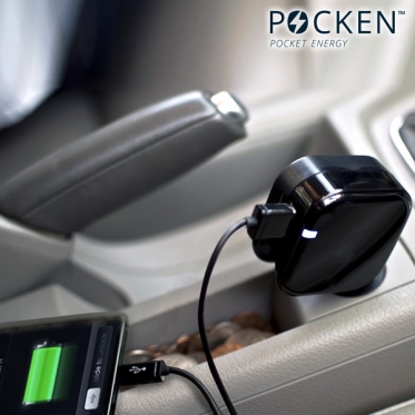 Dviejų USB jungčių maitinimo tinklo ir automobilinis įkroviklis "Pocken"